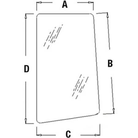 Aftermarket Side Glass Tiinted Left Hand Fits John Deere 6200 6300 6400 6500 Tractors L78537